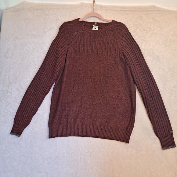 Columbia Ribbed Sweater Men's L Long Sleeve Cotton Knit Warm Pullover - Picture 1 of 8